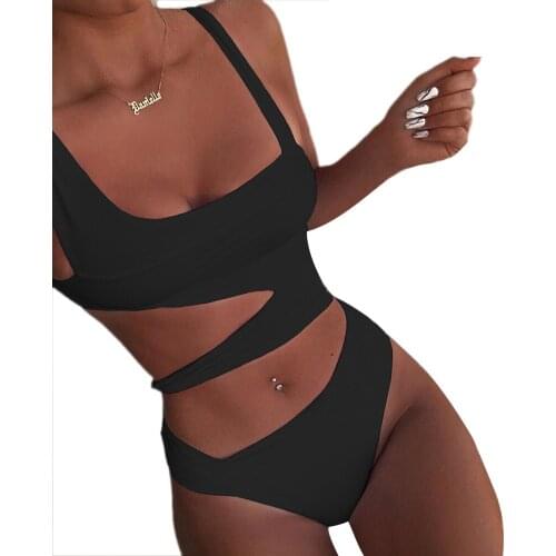 8 Style Sexy Cross Dressing One Piece Swimsuit Women Swimwear 2020 Hollow Out Push Up Padded Swimwear Bathing Suit New