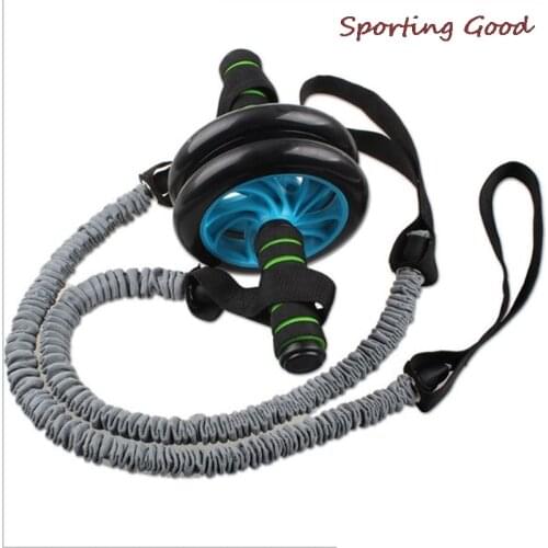 1PC Pull Rope Ab Roller Wheel for Exercise Stretch Waist Abdominal Wheel Exercise Abdominal Muscles Slimming Equip Roller