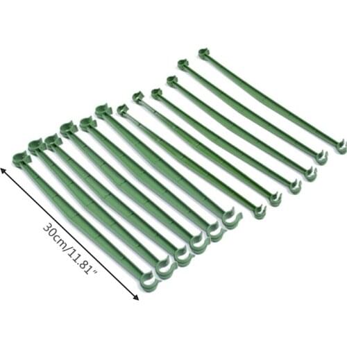 203F 12 Pcs Plant Support Rod Adjustable Vines Support Connecting Rod Plastic Arm