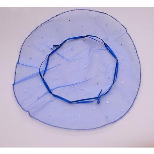 35cm 500pcs Royal Blue Candy Bags For Wedding Round Christmas Organza Bags Gift Packaging Bags Women Drawstring Package Display