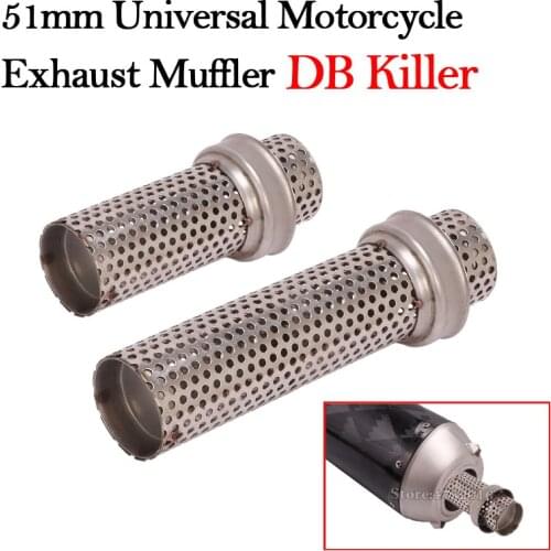 51mm Universal DB Killer Slip On Motorcycle Silencer Noise Sound Eliminator Yoshimura Exhaust Flow Moto Escape Muffler
