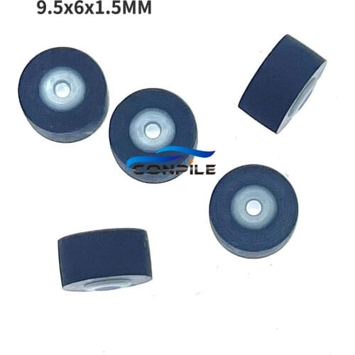 9.5x6x1.5MM pinch roller Audio Belt Pulley Tape Recorder Cassette deck rubber Wheel with axis for SONY Panasonic Stereo player