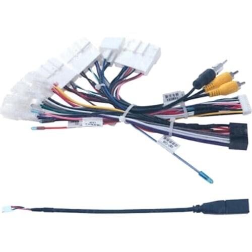 Car Audio 16PIN Power Cord Adapter Audio Harness with Canbus Box for Toyota RAV4 Highlander Camry Corolla 2013-2015