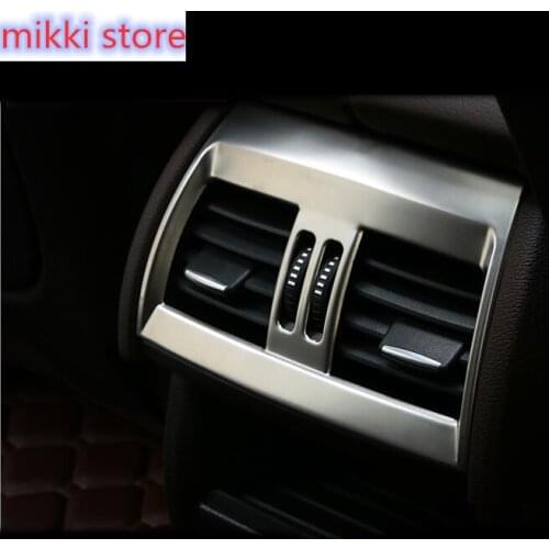 Car Styling Rear Air Outlet Air Conditioning Vent Decorative Cover Frame Stickers For BMW X5 X6 F15 F16 E70 E71 Auto Accessories