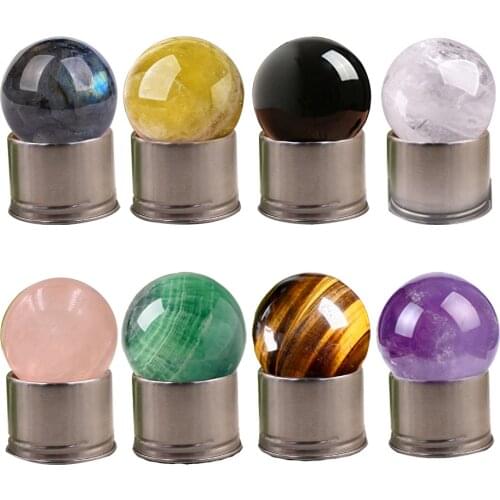 Bottle not included Natural crystal stone Glass drink Water Bottle Replacement Crystal ball reiki Healing magic quartz ball