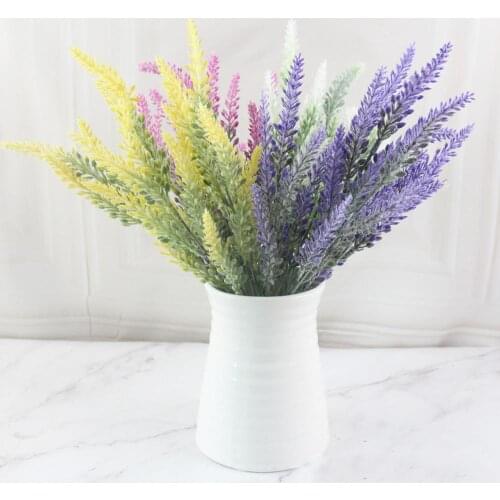 Cheap Wedding Party Artificial Flowers Lavender Fake Bridal Bouquet Party Home Decor Decorations Artificial Flowers