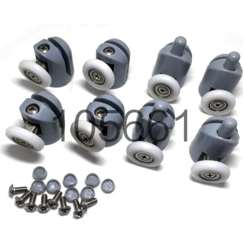 Shower Door Wheels 23mm Shower Door Rollers 8pcs (4top+4 buttom)
