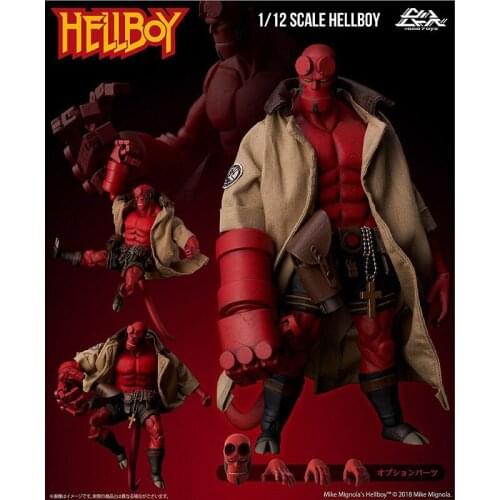 Hellboy Figure Mezco Toys Real Clothes Can be Undress Hellboy PVC Action Figure Samaritan Model Toy Doll Christmas Gift 6 inch