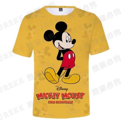 Mickey Mouse 3D T Shirt Men Women Children Disney Cartoon Anime Printed T-shirt Summer Short Sleeve Boy Girl Kids Tops Cool Tee