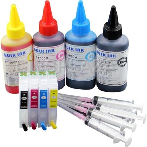 CISSPLAZA 1set Europe 34XL T34 T3471-T3474 Refill Ink Cartridge with ARC Chip + INK compatible for Epson WF3720 WF3725 Printer