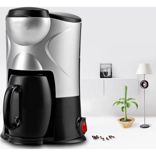 Coffee & Tea Maker Stylish Home Portable Fully Automatic Mini American Coffee Machine Black and Pink EU UK Plug