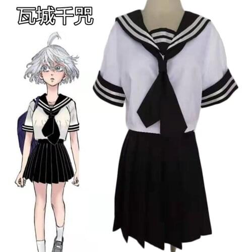 Anime Tokyo Revengers Senju Kawaragi Cosplay Costume Brahman Skirt Suit Sailor School Uniform Dress Girls Women Halloween