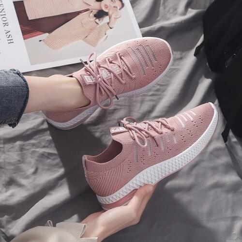 Summer Women Shoes Breathable Mesh Hollow Female Network Soft Lightweight Casual Shoes Sneakers Soft Basic Solid Round Toe