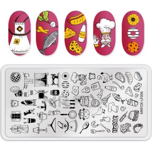 MRFOX Template Mr. Rabbit Girl Rose Flower Patterns Nail art designs nail Plate Manicure Artist Nail Kit