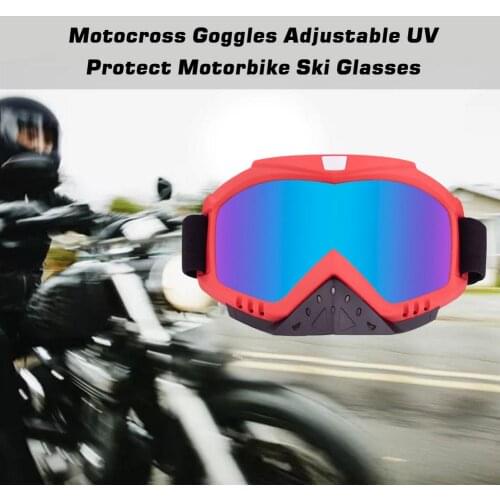 Motorcycle Motocross Goggles Breathable Helmets Glasses Off Road Eyewear With Adjustable Strap Moto Windproof Motorbike Sunglass