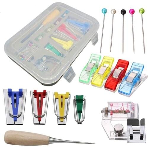 Bias Tape Maker Kit,Fabric Bias Tape Maker Set DIY Patchwork Sewing Accessories Tools for Quilt Binding