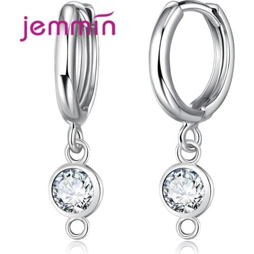 Prevent Allergy Earing Findings Diamond 925 Sterling Silver Dangle Earrings Jewelry For Women Brincos Bijoux
