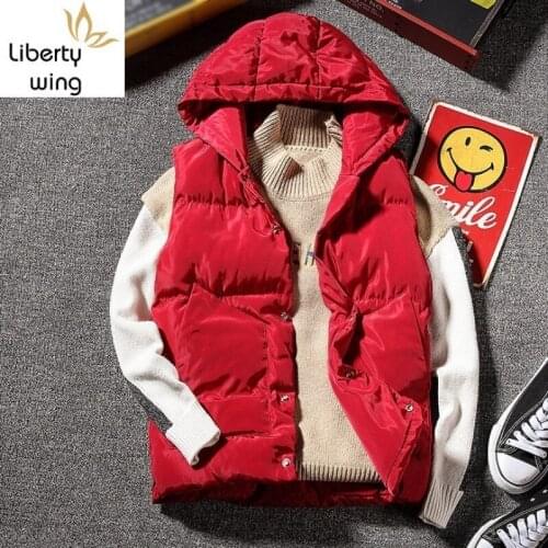 New Casual Fashion Sleeveless Hoodie Winter Jackets Mens Vest Bodywarmer Parka Waist Coat Thick Warm Korean Overcoat Erkek Yelek