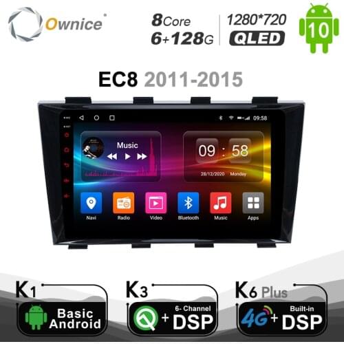 Ownice Android 10.0 for Geely EC8 2011 - 2015 1280*720 Car Tablet PC Player GPS navigation Radio DSP 8 Core 4G LTE SPDIF 6G+128G