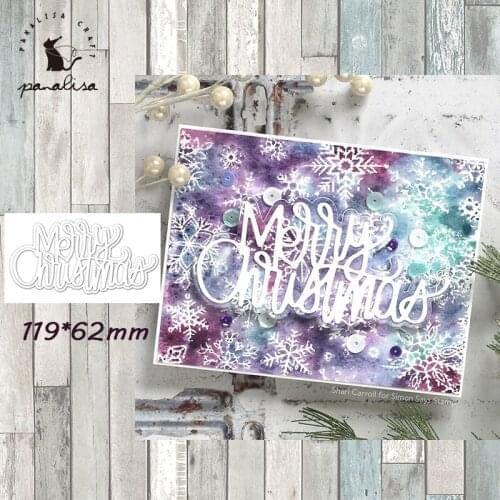 Panalisacraft Christmas noel Navidad sentiment words cards metal Cutting Dies dies scrapbooking Album Paper Card Craft Embossing