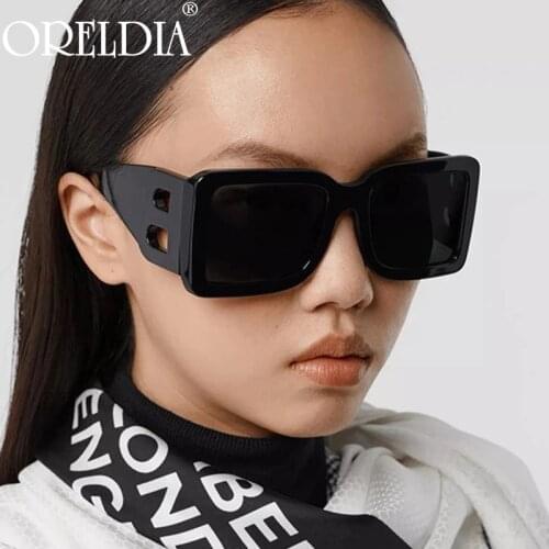 2021 Brand Square Sunglasses Woman Retro Oversized Black Style Shades For Women Big Frame Fashion Sun Glasses UV400 Eyewear