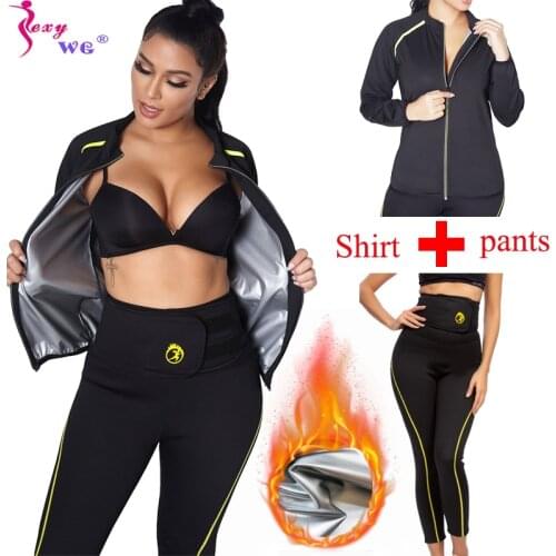 SEXYWG Waist Trainer Sauna Shirt Women Body Shaper Slimming Pants Shapewear Sauna Suits for Weight Loss Sport Top Blouse