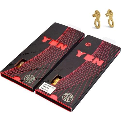 Taiwan YBN Bicycle Chain 10 Speed 11 Speed Ultra Light Mountain Bike Gold Half Hollow Chain Sales