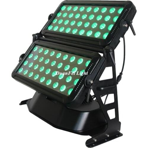 2lot Double Head City Color 72*10w 4 in 1 rgbw led city color wall washer led flood light