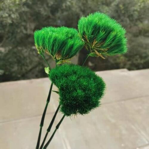 3pcs/35cm,Nature Preserved flower Bouquet,Immortal Green grass ball Flower arrangement Wedding Party Home Decoration accessories