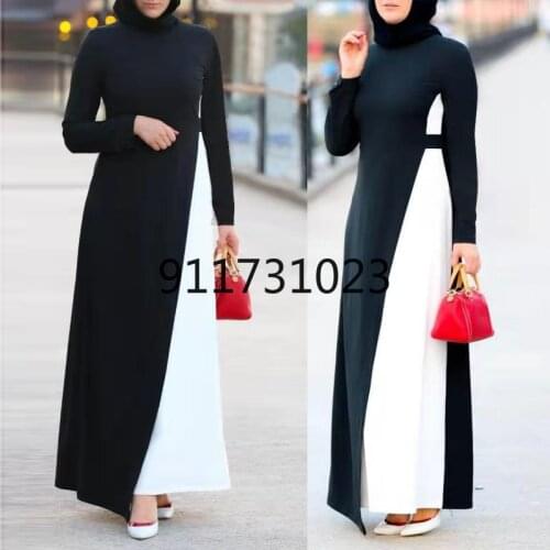 Abaya Dubai 2021 New Muslim Women Djellaba Kaftan Moroccan Eid Mubarak Black White Dresses Turkey Islam Clothing Ladies Gown