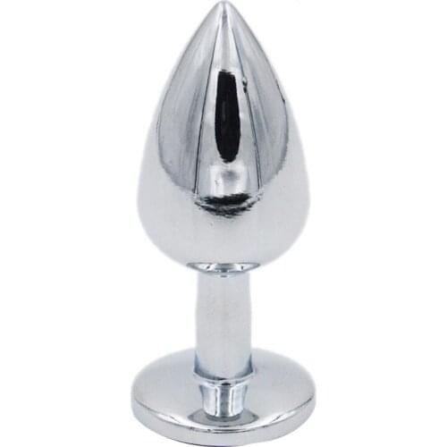 Small Size Silver Metal Anal Plug With Diamond,Stainless Steel Butt Plug Anal Dildo Sex Toys For Woman,Erotic Toys Sex Shop