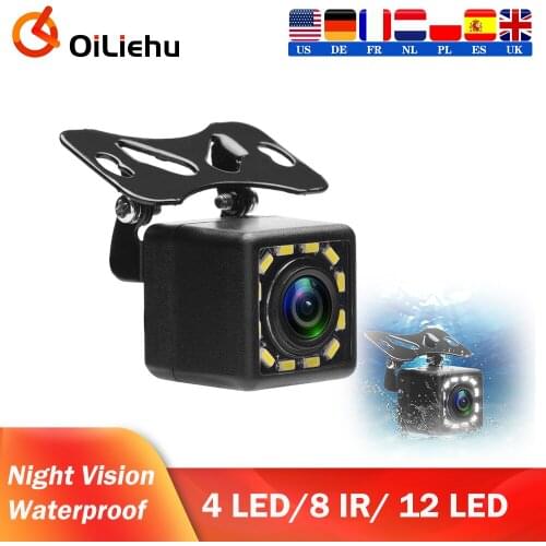 OiLiehu Car Rear View Camera Universal Night Vision Backup Parking aid Reverse Camera Waterproof 170 Wide Angle HD Color Image