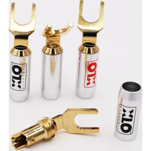 Free shipping 4pcs Hifi Y spade Connector 9mm XLO Electric XLO HT PRO Connector
