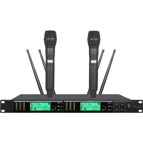 Bolymic True Diversity Stage Performance Vocal Karaoke Digital Dual UHF Professional Wireless Microphone
