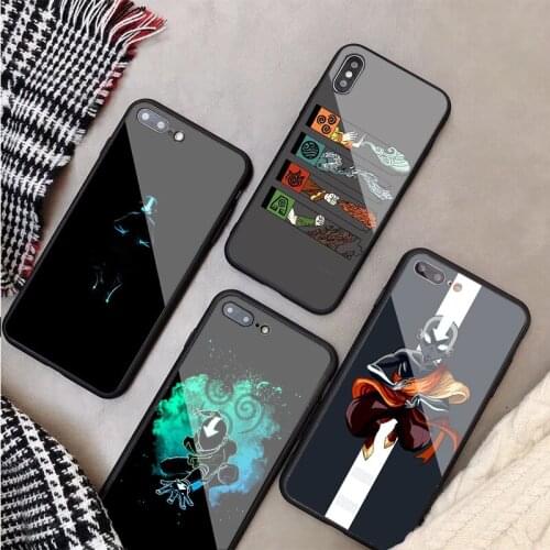 Avatar The Last Airbender Custom Tempered Glass Case For iPhone 11 12Pro Max X XS MAX 8 7 6 5 Plus Phone Back Cover Case Shell