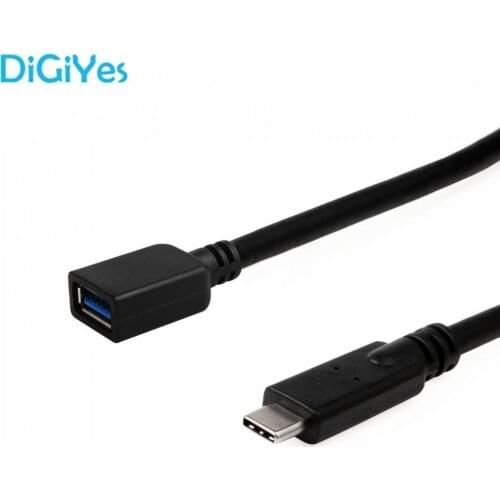 DiGiYes USB 3.1 TypeC to USB 3.0 Type A Female Cable, 30CM/1Ft Data Sync Charging Cord for TypeC Supported Devices