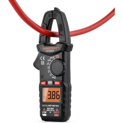 HABOTEST Current Clamp Poke Meter Multimeter Amper Capacitance Pliers Ammeter AC DC 600V 2000 counts Tester Pinza Amperimetrica