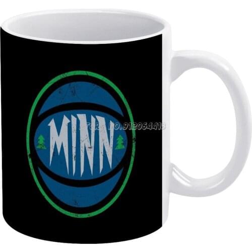 Minnesota Ball Coffee Mugs 330ml Creative Travel Mug and Cup Office Drinkware Mugs Tazza Wolf Eyes Up North Kevin Garnett Andrew