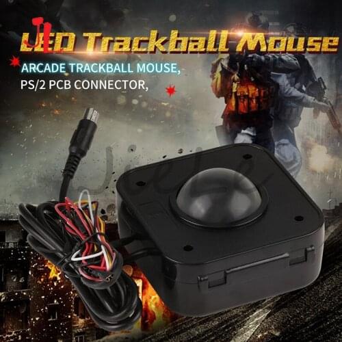 Connector Arcade Game Professional Illuminated Round High Sensitivity Machine Mice Accessories Stable Wired Mouse LED Trackball