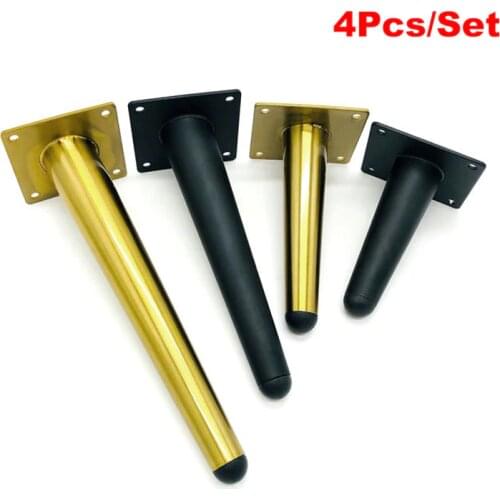 4Pcs Stainless Furniture table legs TV Cabinet Foot Sofa Leg Hardware Cabinet feet 12/15/20/25/30CM Tapered Leg Load 900KG