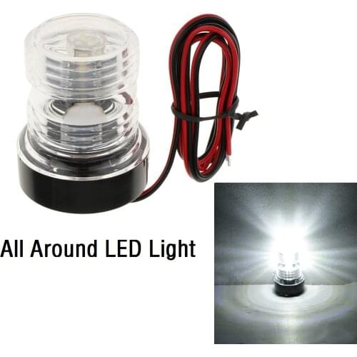 Marine Boat All-Round Anchor 360 Degree LED Navigation Light, White 12V