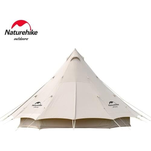 Naturehike Outdoor Large Pyramid Tent 3-4 Person Family Sun Shelter 20 Square Meter Waterproof For Camping Hiking Picnic