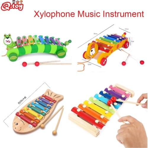 2020 New Toy Xylophone Childrens Educational Toy Wooden Eight-Notes Frame Style Xylophone Children Kids Baby Musical Funny Toys