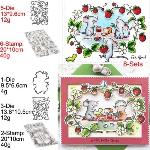 2020 new Mouse party Metal Cutting Dies and Stamps for DIY Scrapbooking photo album Decorative Embossing DIY Paper Cards