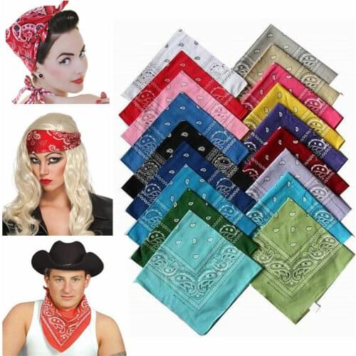 1pc Paisley Bandana Head wrap Cotton Head Wrap Neck Scarf Wristband Handkerchief for Women Men