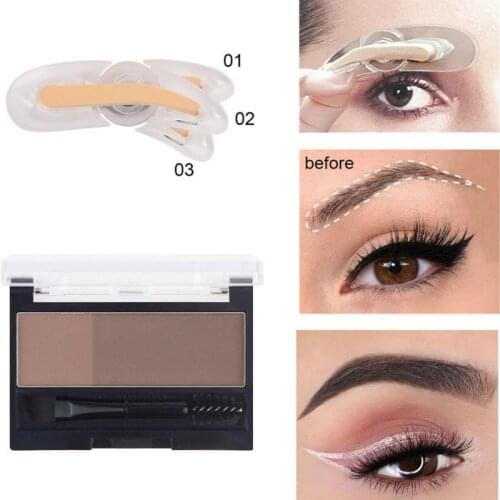 Adjustable Eyebrow Stamp Waterproof Long Lasting Eyebrow Cream Eye Brow Enhancers Smooth Powder Palette Eye Brow Pigment