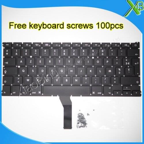 Brand New AZERTY FR French keyboard+100pcs keyboard screws For MacBook Air 13.3" A1369 A1466 2010-2015 Years