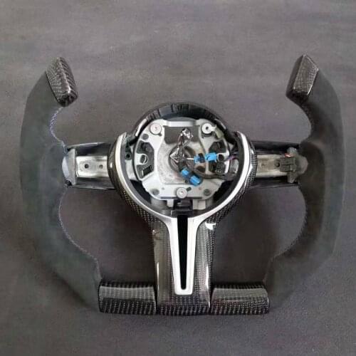 Cuatomized F1 Racing Carbon Fiber Sports Steering Wheel Alcantara for BMW 3/4/5/7/M3/M4/M5/X3/X4/X5/X6 2015-2021