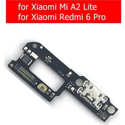 For Xiaomi Mi A2 Lite USB Charger Connector Flex Cable Redmi 6 Pro USB Charging Dock PCB Board Flex Cable Repair Spare Parts