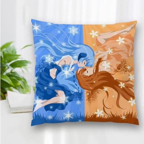 High Quality Custom Higurashi No Naku Koro Ni Square Pillowcase Zippered Bedroom Home Pillow Cover Case 20X20cm 35X35cm 40x40cm